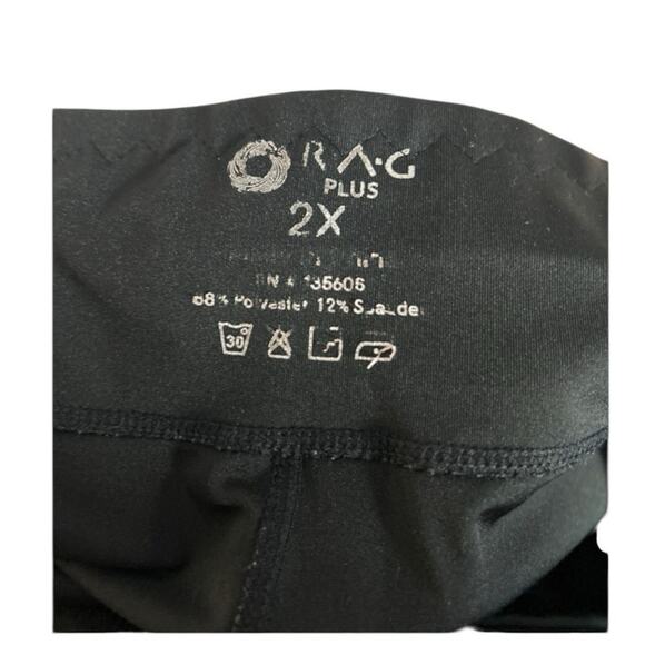 R.A.G. Women's 20” Capri Leggings Stretch Black Side Pockets Plus Size 2X - Picture 5 of 5